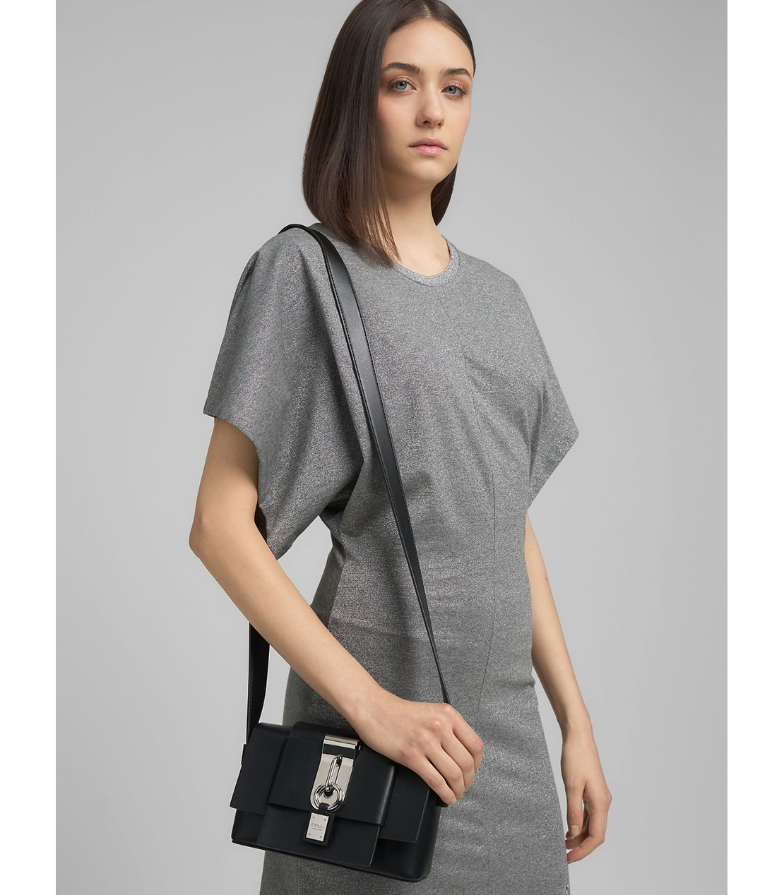 スクエアメタルショルダーバッグ 詳細画像 ブラック 4